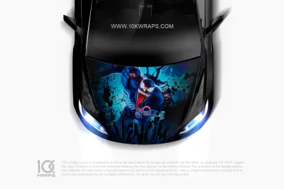 Venom Car Sticker Venom Hood Wrap Custom Design 3M Vinyl
