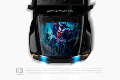 Venom Car Sticker Venom Hood Wrap Custom Design 3M Vinyl