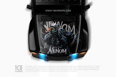 Venom Car Sticker Venom Hood Wrap Custom Design 3M Vinyl