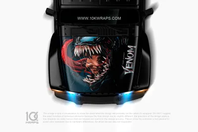 Venom Car Sticker Venom Hood Wrap Custom Design 3M Vinyl