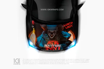 Pennywise Horror Car Wraps Made With Top 3M Vinyl-10KWRAPS