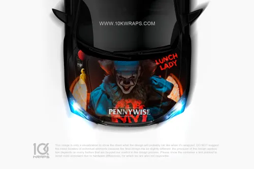 Pennywise Horror Car Wraps Made With Top 3M Vinyl-10KWRAPS