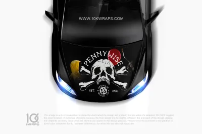 Pennywise Car Decal Made With Top 3M Horror Vinyl-10KWRAPS