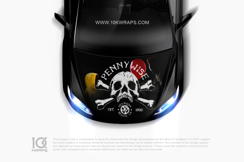 Pennywise Car Decal Made With Top 3M Horror Vinyl-10KWRAPS