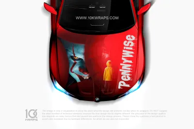 Pennywise Car Decal Made With Top 3M Horror Vinyl-10KWRAPS
