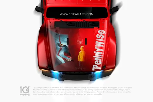 Pennywise Car Decal Made With Top 3M Horror Vinyl-10KWRAPS