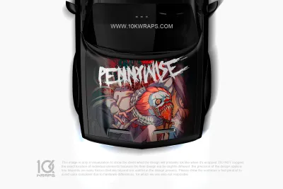 Pennywise Car Decal Made With Top 3M Horror Vinyl-10KWRAPS