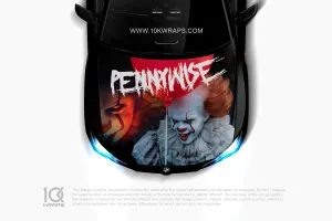 Pennywise Car Decal Made With Top 3M Horror Vinyl-10KWRAPS