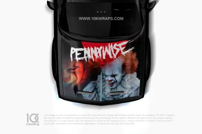 Pennywise Car Decal Made With Top 3M Horror Vinyl-10KWRAPS