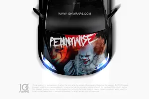 Pennywise Car Decal Made With Top 3M Horror Vinyl-10KWRAPS