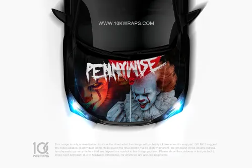 Pennywise Car Decal Made With Top 3M Horror Vinyl-10KWRAPS