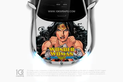 Wonder Woman Car Wraps 05 Series Made With Top 3M Vinyl