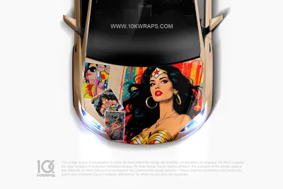 Wonder Woman Car Accessories Decal Made With Top 3M Vinyl