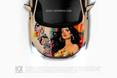 Wonder Woman Car Accessories Decal Made With Top 3M Vinyl