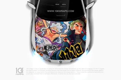 Luffy Gear 5 Car Wraps Made With Top 3M Vinyl - 10KWRAPS
