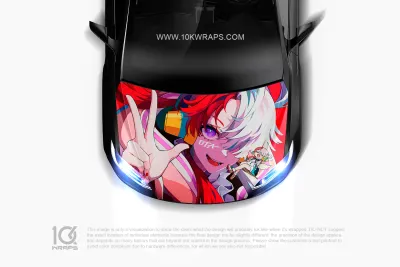 Luffy Gear 5 One Piece Car Decal Made With Top 3M Top Vinyl