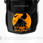 Batman Car Decal Custom Design Hood Wrap With 3M TOP Vinyl