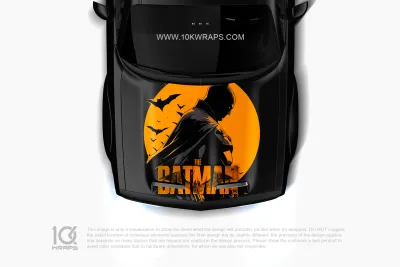 Batman Car Decal Custom Design Hood Wrap With 3M TOP Vinyl