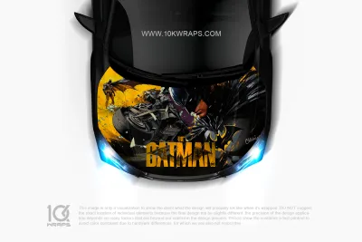 Batman Car Decal Custom Design Hood Wrap With 3M TOP Vinyl