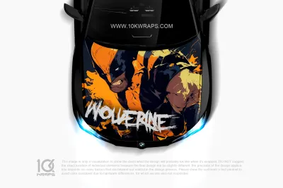 Wolverine Car Decal X-Men Made With Top 3M Vinyl - 10KWRAPS