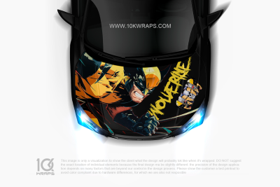 Wolverine Car Decal X-Men Made With Top 3M Vinyl - 10KWRAPS