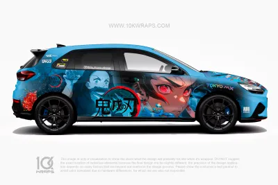Demon Slayer Car Wraps 28 Made With Top 3M Vinyl-10KWRAPS