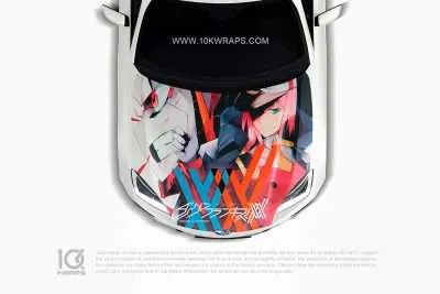 ZeroTwo Anime Car Wraps 16 Made With Top 3MVinyl-10KWRAPS