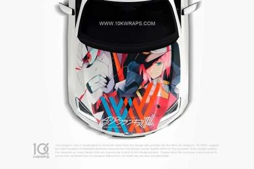 ZeroTwo Anime Car Wraps 16 Made With Top 3MVinyl-10KWRAPS