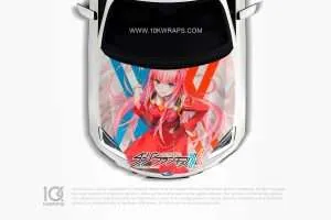 ZeroTwo Anime Car Sticker 51 Made With Top 3M Vinyl Itasha Car