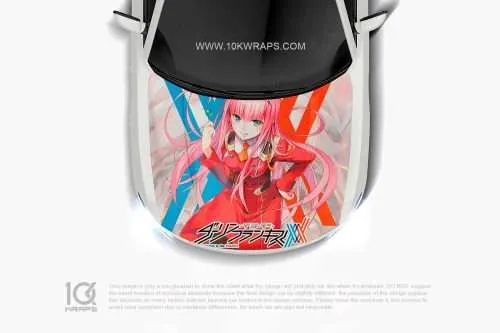 ZeroTwo Anime Car Sticker 51 Made With Top 3M Vinyl Itasha Car