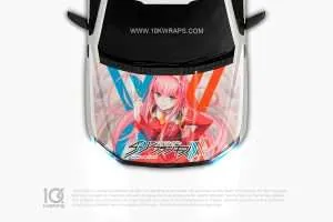 ZeroTwo Anime Car Sticker 51 Made With Top 3M Vinyl Itasha Car