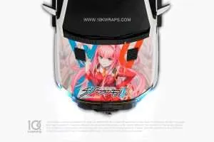 ZeroTwo Anime Car Sticker 51 Made With Top 3M Vinyl Itasha Car