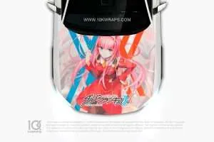 ZeroTwo Anime Car Sticker 51 Made With Top 3M Vinyl Itasha Car