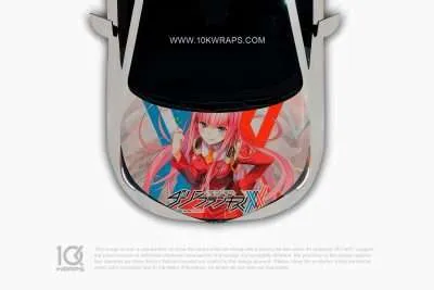 ZeroTwo Anime Car Sticker 51 Made With Top 3M Vinyl Itasha Car