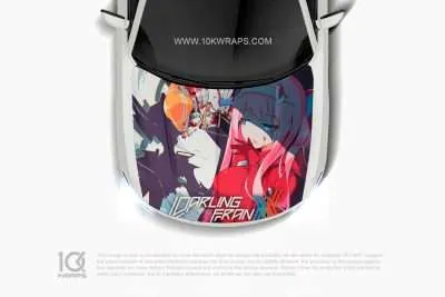 ZeroTwo Anime Car Sticker 51 Made With Top 3M Vinyl Itasha Car