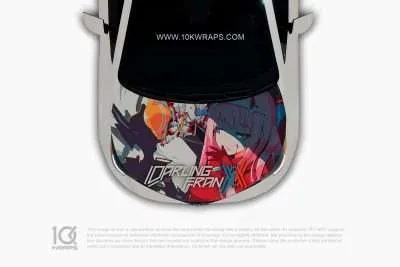 ZeroTwo Anime Car Sticker 51 Made With Top 3M Vinyl Itasha Car