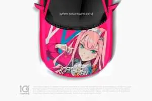 ZeroTwo Anime Car Sticker 51 Made With Top 3M Vinyl Itasha Car