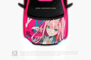ZeroTwo Anime Car Sticker 51 Made With Top 3M Vinyl Itasha Car