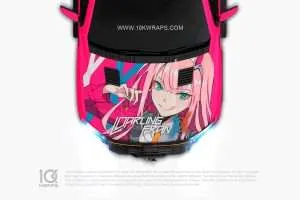 ZeroTwo Anime Car Sticker 51 Made With Top 3M Vinyl Itasha Car