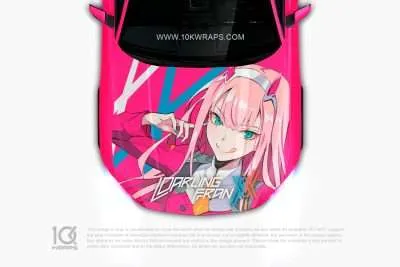 ZeroTwo Anime Car Sticker 51 Made With Top 3M Vinyl Itasha Car
