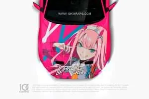 ZeroTwo Anime Car Sticker 51 Made With Top 3M Vinyl Itasha Car