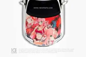 ZeroTwo Anime Car Sticker 51 Made With Top 3M Vinyl Itasha Car
