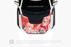 ZeroTwo Anime Car Sticker 51 Made With Top 3M Vinyl Itasha Car