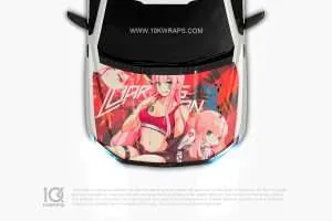 ZeroTwo Anime Car Sticker 51 Made With Top 3M Vinyl Itasha Car