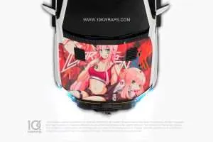 ZeroTwo Anime Car Sticker 51 Made With Top 3M Vinyl Itasha Car