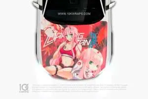 ZeroTwo Anime Car Sticker 51 Made With Top 3M Vinyl Itasha Car