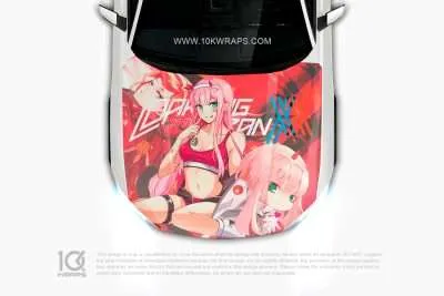 ZeroTwo Anime Car Sticker 51 Made With Top 3M Vinyl Itasha Car