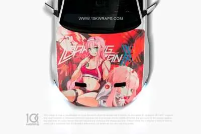 ZeroTwo Anime Car Sticker 51 Made With Top 3M Vinyl Itasha Car