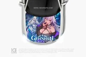 Genshin Impact Car Stickers Made With Top 3M Anime Itasha Vinyl
