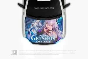 Genshin Impact Car Stickers Made With Top 3M Anime Itasha Vinyl